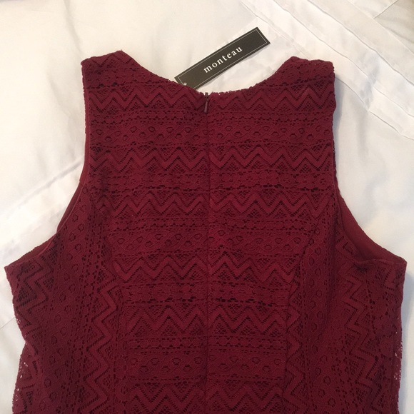 Burgundy casual dress. Size M. Never worn. - Picture 3 of 3